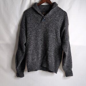 Vintage Eddie Bauer 1980s Unisex Grey Wool Sweater, Men S / Women L